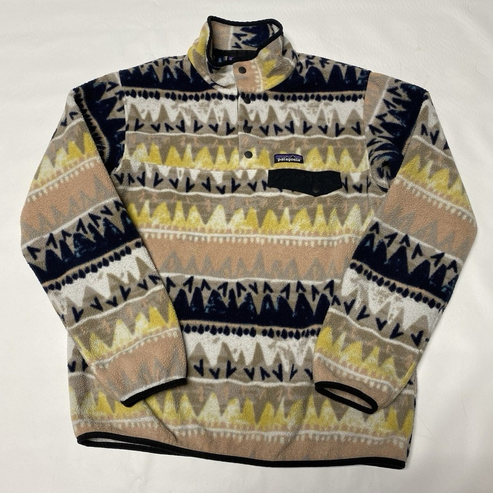 Patagonia Patterned Fleece Pullover Sweater - Multicolor